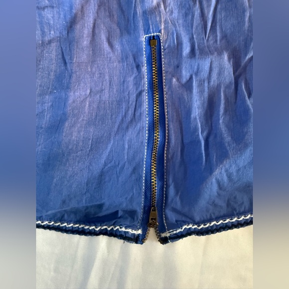 391 Roar Western Cowboy Top Blue Purple Embroidered Gem Shirt Large - Picture 7 of 9